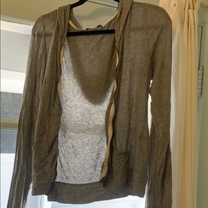 Brandy Melville gray zip up jacket